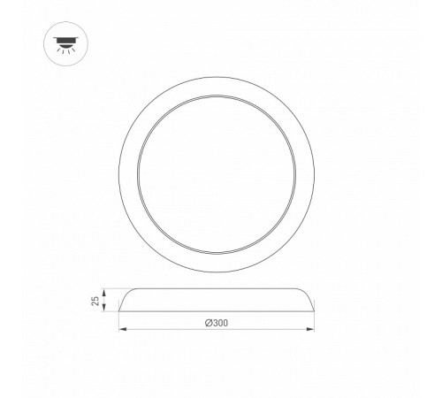 Накладной светодиодный светильник Arlight CL-FIOKK-R300-25W Day4000-MIX 034467 Накладной светодиодный светильник Arlight CL-FIOKK-R300-25W Day4000-MIX 034467