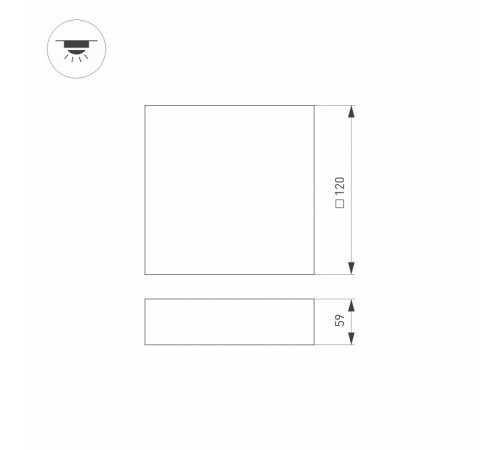 Накладной светильник Arlight SP-Quadro-S120x120-13W Warm3000 034776 Накладной светильник Arlight SP-Quadro-S120x120-13W Warm3000 034776