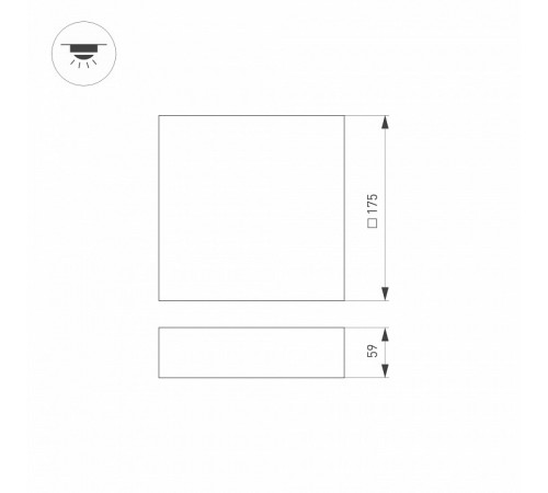 Накладной светильник Arlight SP-Quadro-S175x175-16W Warm3000 034782 Накладной светильник Arlight SP-Quadro-S175x175-16W Warm3000 034782