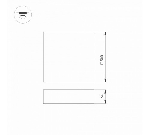 Потолочный светильник Arlight SP-Quadro-S500x500-50W Day4000 034799