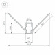 Алюминиевый профиль Arlight ARH-Decore-S6-EXT-2000 Anod внешний 034973