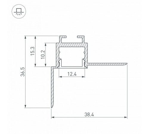 Профиль Arlight ARH-CEIL-S16-FANTOM-EDGE-2000 ANOD 034979