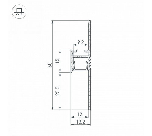 Профиль Arlight ARH-PLINTUS-FANTOM-2000 WHITE 034983