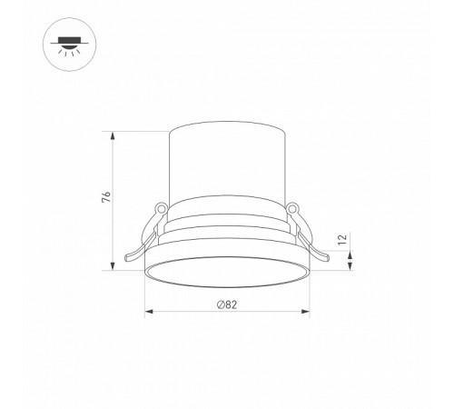 Встраиваемый светильник Arlight MS-Volcano-Built-R82-10W Day4000 035440 Встраиваемый светильник Arlight MS-Volcano-Built-R82-10W Day4000 035440