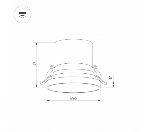 Встраиваемый светильник Arlight MS-Volcano-Built-R65-6W Day4000 035442 Встраиваемый светильник Arlight MS-Volcano-Built-R65-6W Day4000 035442