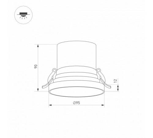 Встраиваемый светильник Arlight MS-Volcano-Built-R95-15W Warm3000 035447 Встраиваемый светильник Arlight MS-Volcano-Built-R95-15W Warm3000 035447