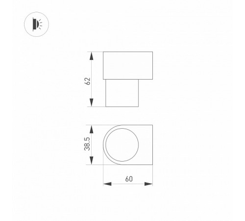 Настенный светильник Arlight SP-Spicy-Wall-Mini-S60x39-3W Day4000 035541
