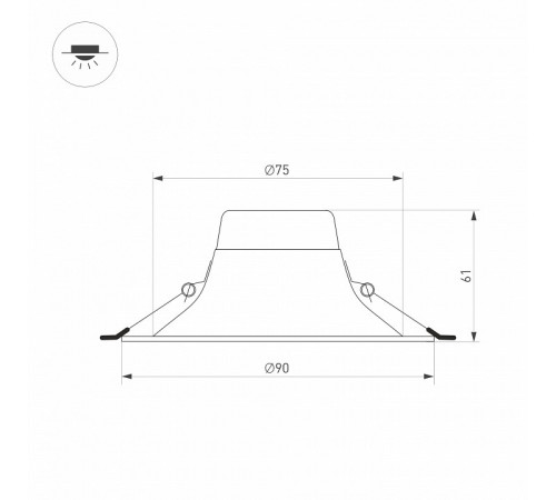 Встраиваемый светильник Arlight MS-BLIZZARD-BUILT-R90-6W Day4000 (WH, 100 deg, 230V) 035550