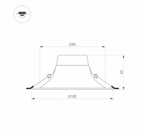 Встраиваемый светильник Arlight MS-BLIZZARD-BUILT-R102-8W Day4000 (WH, 100 deg, 230V) 035588 Встраиваемый светильник Arlight MS-BLIZZARD-BUILT-R102-8W Day4000 (WH, 100 deg, 230V) 035588