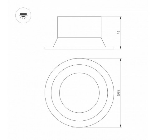 Встраиваемый светильник Arlight MS-BREEZE-BUILT-R82-9W Day4000 (WH, 85 deg, 230V) 035609
