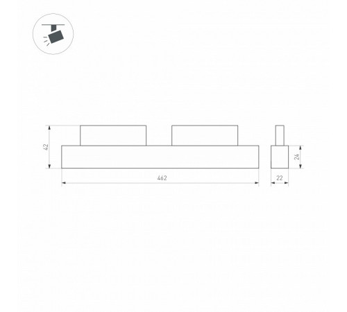 Трековый светильник Arlight Mag-Orient-Flat-L465-16W Warm3000 035842 Трековый светильник Arlight Mag-Orient-Flat-L465-16W Warm3000 035842