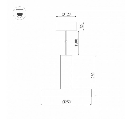 Подвесной светильник Arlight SP-Eric-R250-8W Warm3000 035930 Подвесной светильник Arlight SP-Eric-R250-8W Warm3000 035930