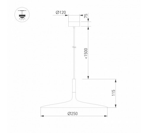 Подвесной светильник Arlight SP-Fiore-R250-8W Day4000 035931 Подвесной светильник Arlight SP-Fiore-R250-8W Day4000 035931