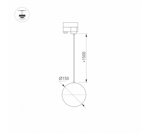 Трековый светильник Arlight LGD-Emisfero-Track-Hang-4TR-R150-11W Warm3000 035936 Трековый светильник Arlight LGD-Emisfero-Track-Hang-4TR-R150-11W Warm3000 035936