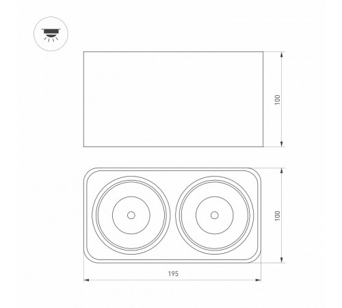 Накладной светильник Arlight SP-Cubus-S195x100-2х8W Warm3000 036057