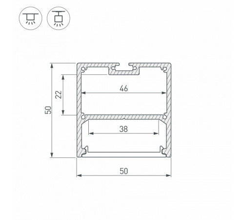 Алюминиевый профиль Arlight SL-Line-5050-3000 Black 036255
