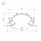 Алюминиевый профиль Arlight ARH-Ceil-Reflect-Dual-2000 Anod 036364
