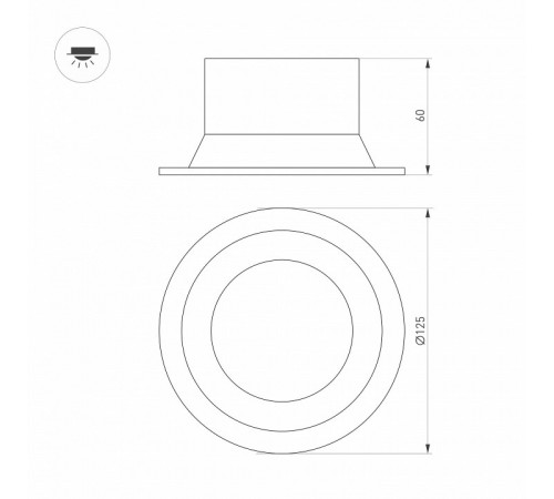 Встраиваемый светильник Arlight MS-BREEZE-BUILT-R125-16W Warm3000 (BK, 85 deg, 230V) 036617 Встраиваемый светильник Arlight MS-BREEZE-BUILT-R125-16W Warm3000 (BK, 85 deg, 230V) 036617