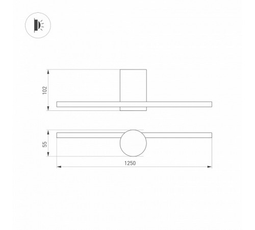 Настенный светильник Arlight SP-Vinci-M-S1200x55-12W Day4000 036930 Настенный светильник Arlight SP-Vinci-M-S1200x55-12W Day4000 036930