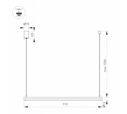 Подвесной светильник Arlight SP-Umbra-Hang-H-L900-15W Warm3000 036945 Подвесной светильник Arlight SP-Umbra-Hang-H-L900-15W Warm3000 036945