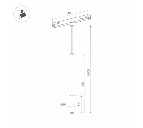 Трековый магнитный светильник Arlight MAG-ORIENT-STICK-HANG-R20-3W Warm3000 (BK, 180 deg, 48V) 037038(1) Трековый магнитный светильник Arlight MAG-ORIENT-STICK-HANG-R20-3W Warm3000 (BK, 180 deg, 48V) 037038(1)
