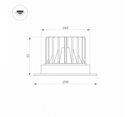 Встраиваемый светильник Arlight MS-ATLAS-TRIMLESS-R50-6W Warm3000 037060(1) Встраиваемый светильник Arlight MS-ATLAS-TRIMLESS-R50-6W Warm3000 037060(1)