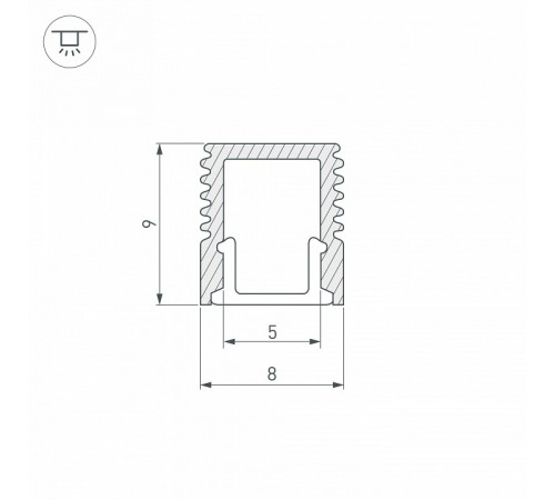 Алюминиевый профиль Arlight SL-MINI-8-2000 WHITE 037109 Алюминиевый профиль Arlight SL-MINI-8-2000 WHITE 037109
