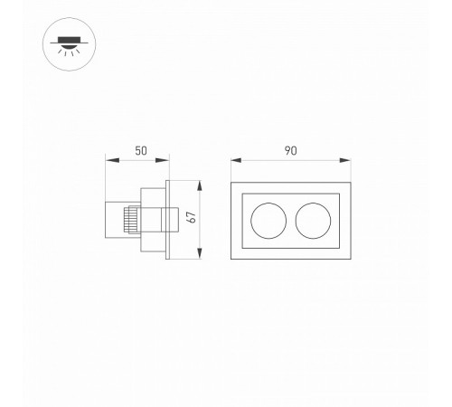 Встраиваемый светильник Arlight MS-Orient-Built-Turn-TC-S67x90-5W Day4000 037207 Встраиваемый светильник Arlight MS-Orient-Built-Turn-TC-S67x90-5W Day4000 037207
