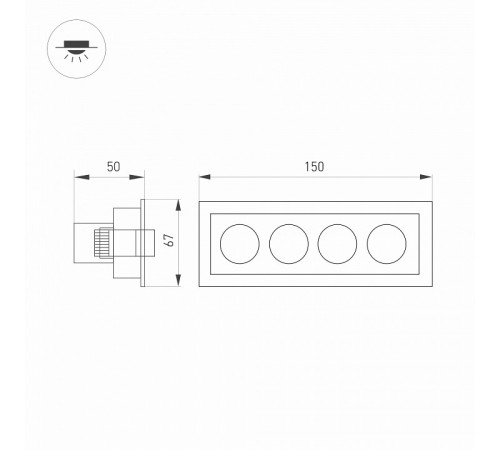 Встраиваемый светильник Arlight MS-Orient-Built-Turn-TC-S67x150-10W Day4000 037209 Встраиваемый светильник Arlight MS-Orient-Built-Turn-TC-S67x150-10W Day4000 037209