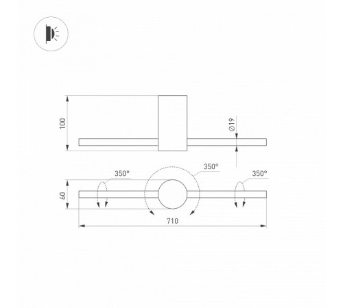 Накладной светильник Arlight SP-PICASO-M-TURN-L700-12W Day4000 (GD, 100 deg, 230V) 037346(1) Накладной светильник Arlight SP-PICASO-M-TURN-L700-12W Day4000 (GD, 100 deg, 230V) 037346(1)