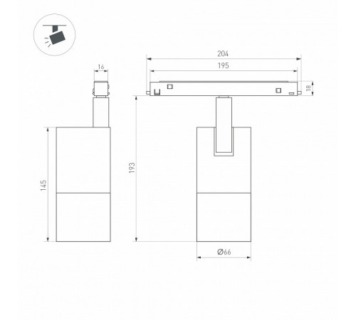 Трековый светильник Arlight MAG-ORIENT-SPOT-ZOOM-R65-15W Day4000 (BK, 34-60 deg, 48V) 037458 Трековый светильник Arlight MAG-ORIENT-SPOT-ZOOM-R65-15W Day4000 (BK, 34-60 deg, 48V) 037458