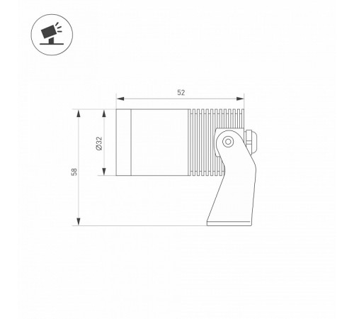 Прожектор Arlight KT-WATER-R32-4W RGBW (SL, 30 deg, 12V) 038173