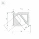 Алюминиевый профиль Arlight SL-BEVEL-H10-F14-2000 ANOD OLIVE GREY 038200