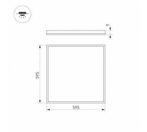 Светодиодная панель Arlight DL-INTENSO-S600x600-40W Warm3000 (WH, 120 deg, 230V) 038430