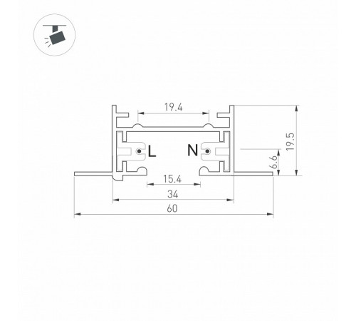 Шинопровод Arlight LGD-2TR-TRACK-F-1000-BK-M (C) 038672 Шинопровод Arlight LGD-2TR-TRACK-F-1000-BK-M (C) 038672