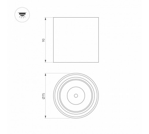 Накладной светильник Arlight SP-SALT-R75-8W Day4000 (WH-BK, 40 deg, 230V) 039376