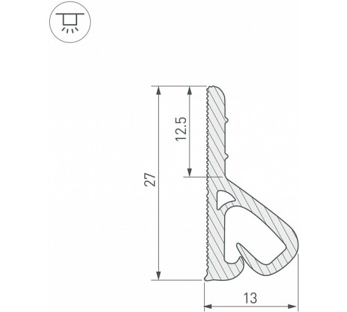Профиль Arlight STRETCH-WALL-TEXTILE-2600 039518 Профиль Arlight STRETCH-WALL-TEXTILE-2600 039518