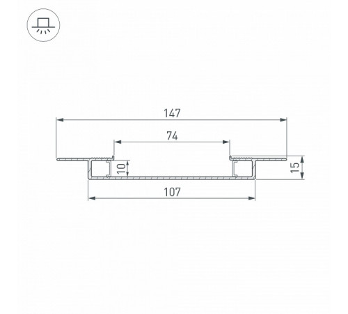 Профиль Arlight FANTOM-W75-DUAL-2000 WHITE 039946 Профиль Arlight FANTOM-W75-DUAL-2000 WHITE 039946