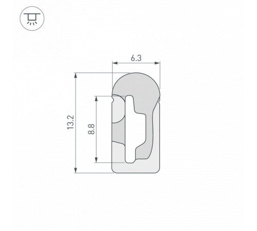 Силиконовый профиль Arlight WPH-FLEX-0613-SIDE-S8-5m WHITE 040265 Силиконовый профиль Arlight WPH-FLEX-0613-SIDE-S8-5m WHITE 040265
