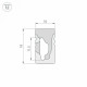 Силиконовый профиль Arlight WPH-FLEX-1018-SIDE-S10-5m WHITE 040269
