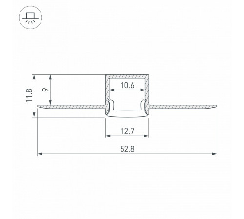 Профиль Arlight FANTOM-W12-2000 ANOD 040325