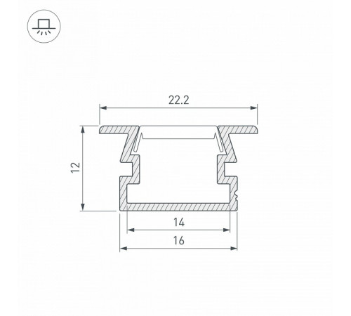 Профиль Arlight PDS-FS-2000 ANOD BLACK 040734