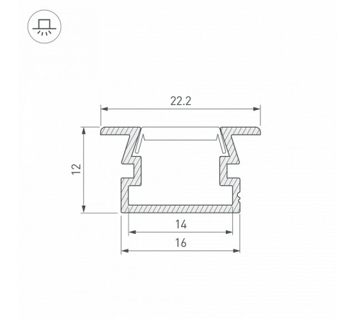 Профиль Arlight PDS-FS-3000 ANOD BLACK 040735