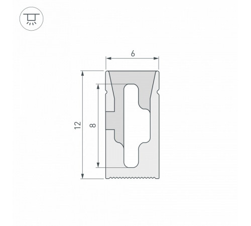 Силиконовый профиль Arlight WPH-FLEX-0612-SIDE-S8-10m WHITE 040825 Силиконовый профиль Arlight WPH-FLEX-0612-SIDE-S8-10m WHITE 040825
