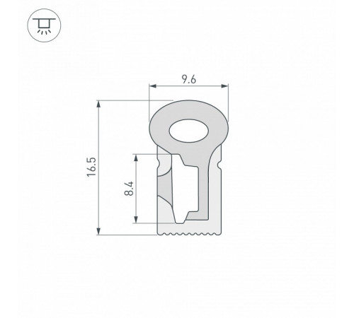 Силиконовый профиль Arlight WPH-FLEX-0817-SIDE-S8-10m WHITE 040827 Силиконовый профиль Arlight WPH-FLEX-0817-SIDE-S8-10m WHITE 040827