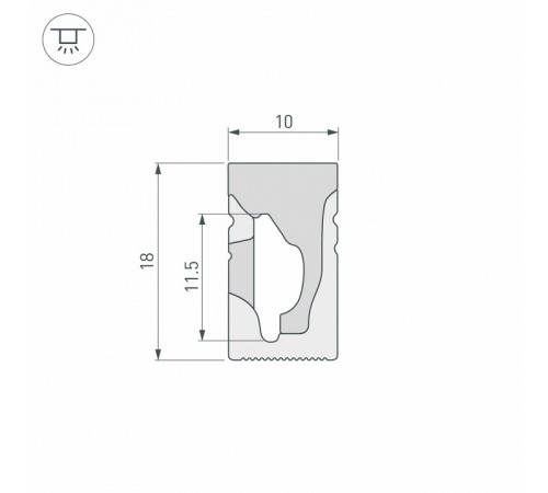 Силиконовый профиль Arlight WPH-FLEX-1018-SIDE-S10-50m WHITE 040828 Силиконовый профиль Arlight WPH-FLEX-1018-SIDE-S10-50m WHITE 040828