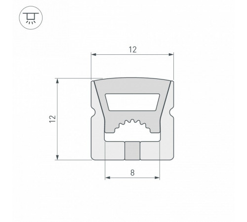 Силиконовый профиль Arlight WPH-FLEX-1212-TOP-S8-10m WHITE 040829 Силиконовый профиль Arlight WPH-FLEX-1212-TOP-S8-10m WHITE 040829