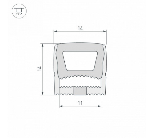 Силиконовый профиль Arlight WPH-FLEX-1414-TOP-S11-50m WHITE 040830 Силиконовый профиль Arlight WPH-FLEX-1414-TOP-S11-50m WHITE 040830