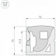 Силиконовый профиль Arlight WPH-FLEX-1616-SIDE-S11-20m WHITE 041093(1)