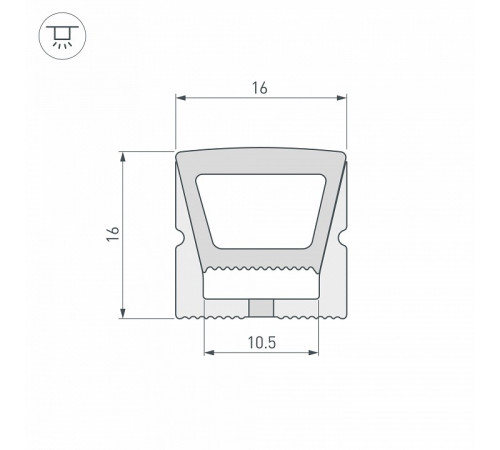 Силиконовый профиль Arlight WPH-FLEX-1616-TOP-S11-20m WHITE 041094 Силиконовый профиль Arlight WPH-FLEX-1616-TOP-S11-20m WHITE 041094
